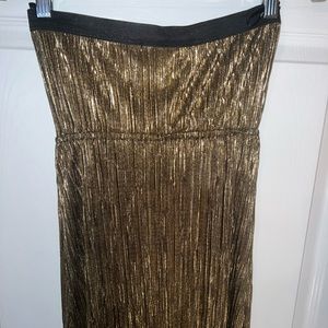 Forever 21 strapless gold dress